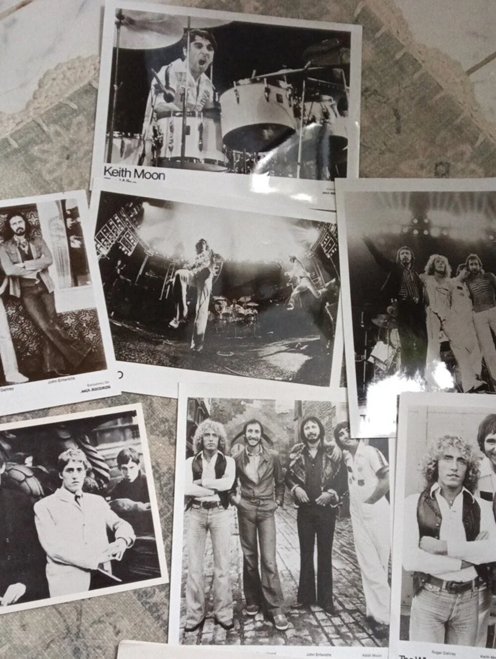 Eight Black And White Glossy Photos The Who Set Photos Wall Art